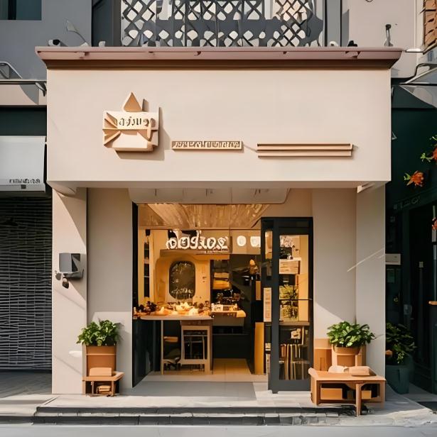 奶油風(fēng)蛋糕甜品店裝修效果圖，巧妙設(shè)計引流